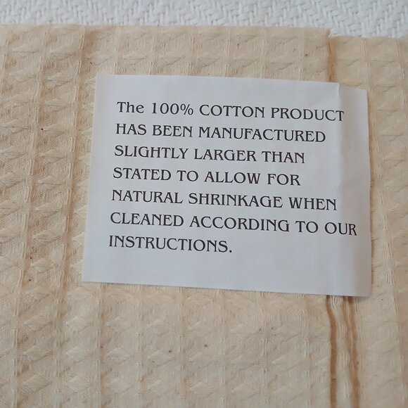 COLUMBINE CODY 100% COTTON WAFFLEWEAVE PILLOW SHAM - STANDARD SIZE, ECRU - Picture 6 of 7